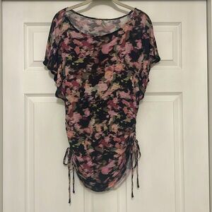 Cute Floral Short-sleeved Top